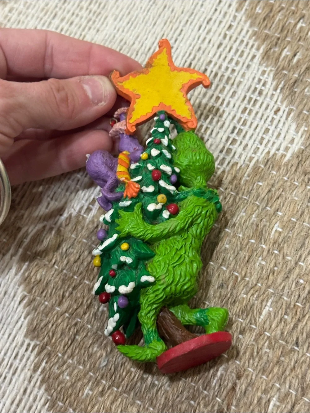 Dr. Seuss the Grinch Whozit Ornament 1997 year christmas Midwest tee 3D figurine